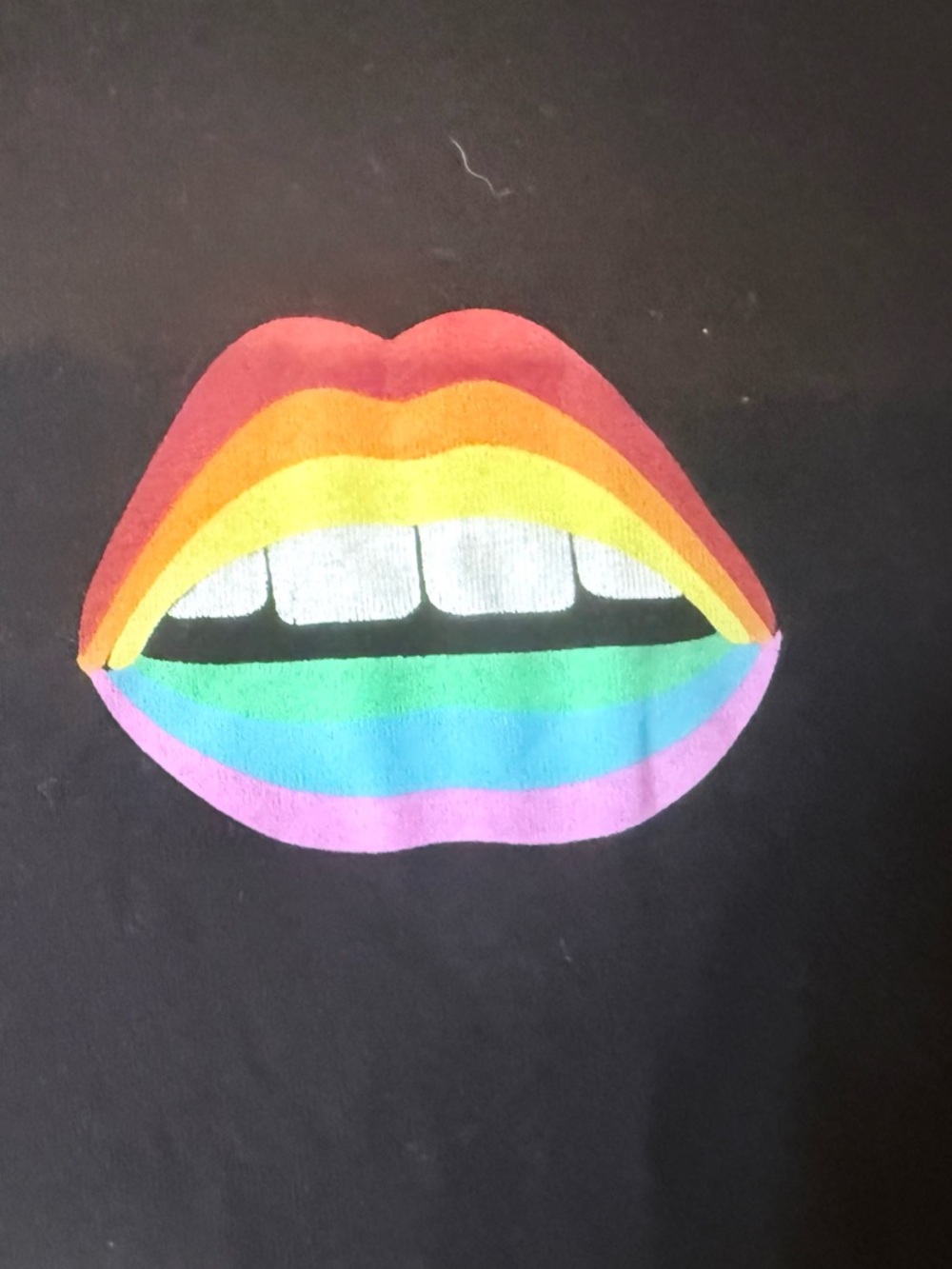 Lauren Moshi Black 'Love Rainbow' Graphic Tee - Picture 4 of 8